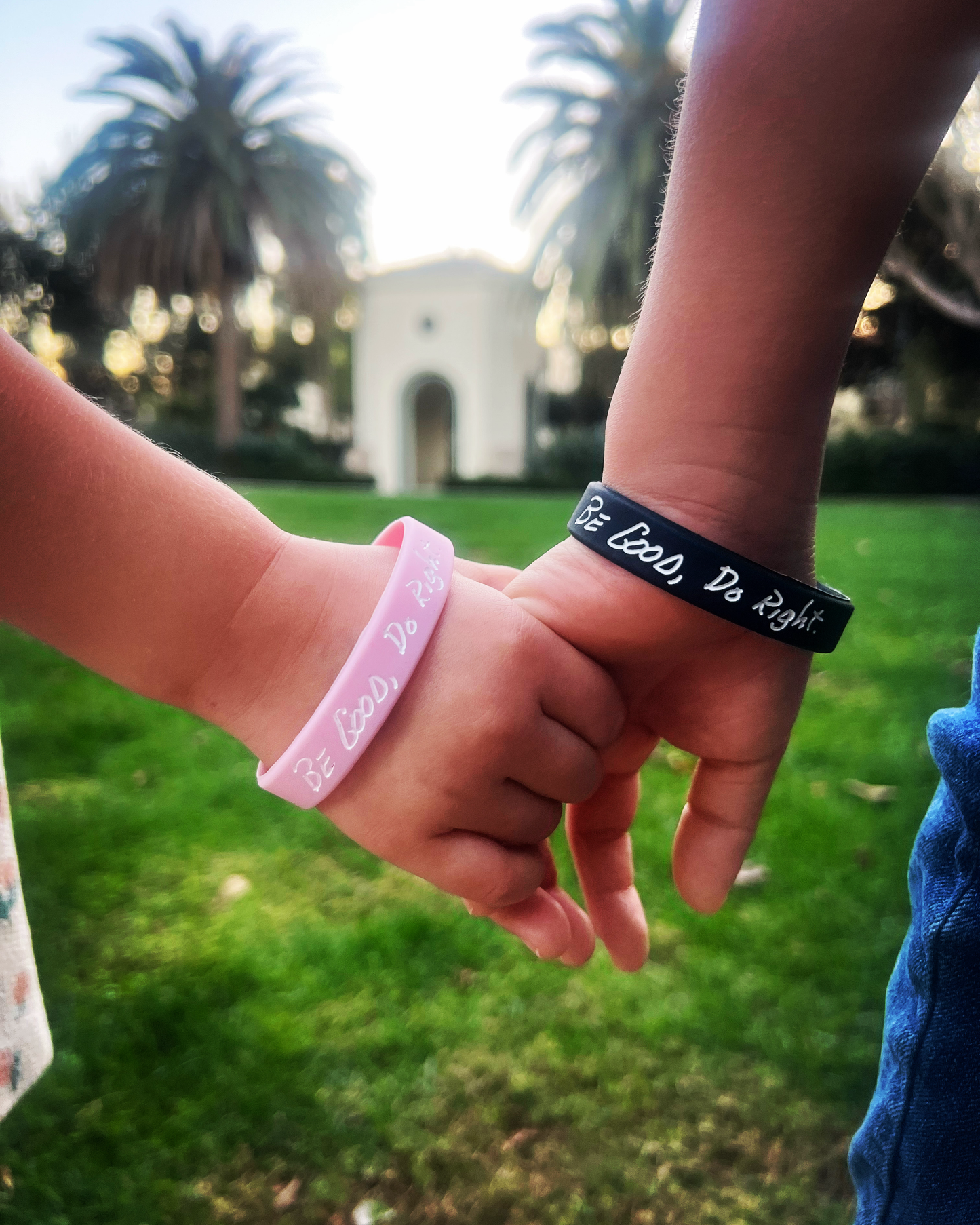 The "Be Good, Do Right." Wristband - Thin (Pink)