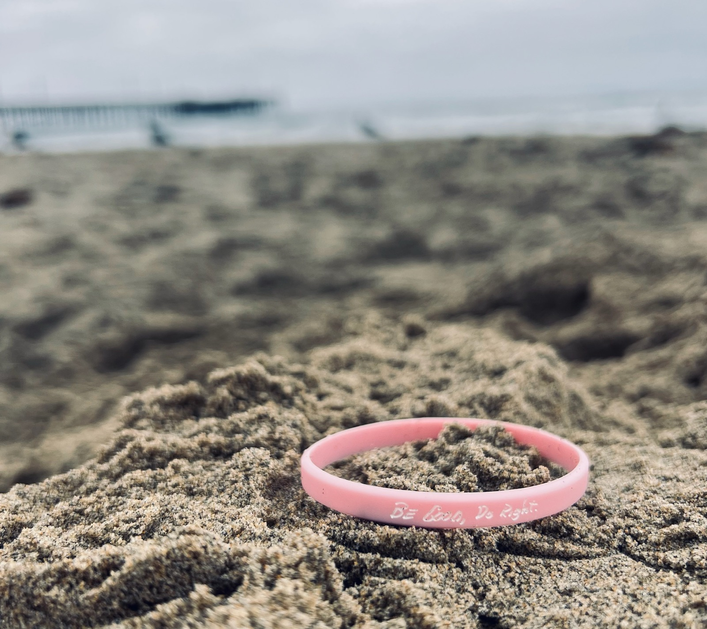 The "Be Good, Do Right." Wristband - Thin (Pink)