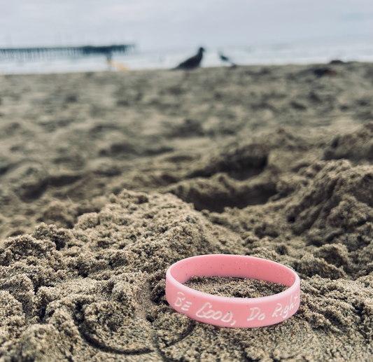 The "Be Good, Do Right." Wristband - Thick (Pink)